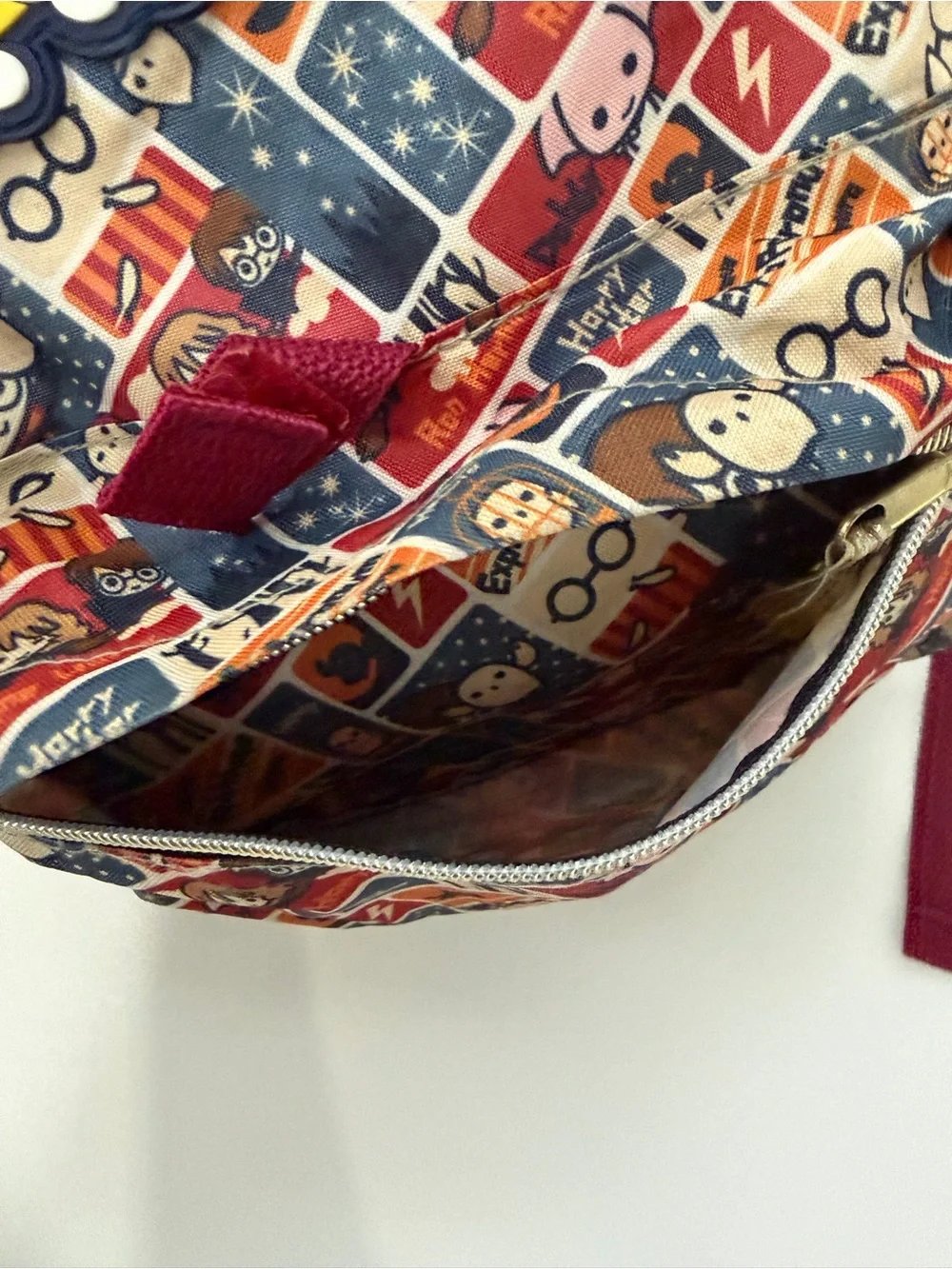 Kids Harry Potter Patterned Backpack - Red/Navy